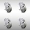 Service Caster 4 Inch SS Gray Polyurethane Wheel Swivel Bolt Hole Caster Set with Brake SCC SCC-SSBH20S414-PPUB-TLB-4 - alternate 1